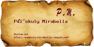 Páskuly Mirabella névjegykártya